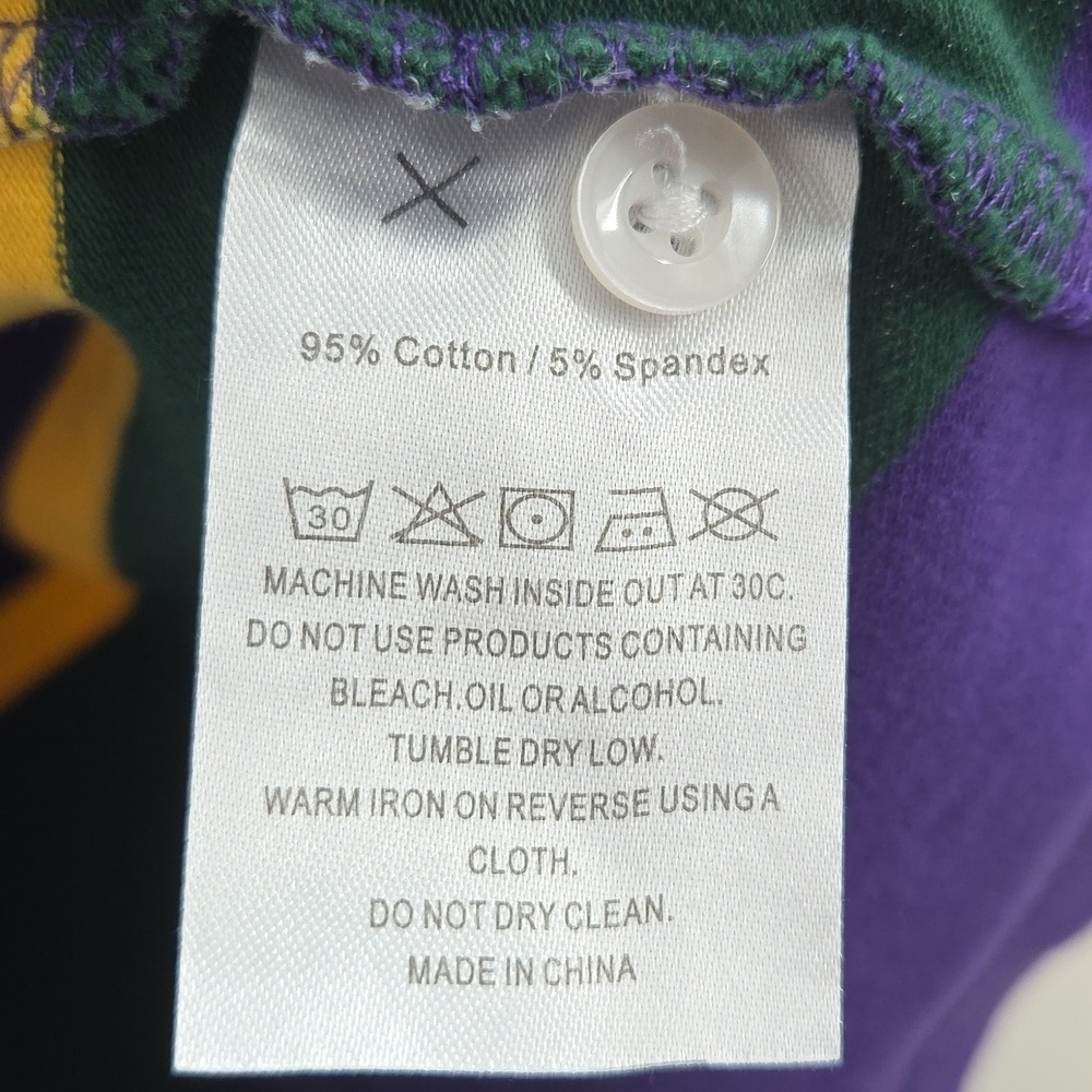 Striped Purple and Green Men's Shirt - Picture 16 of 16